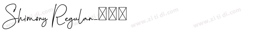 Shimory Regular字体转换